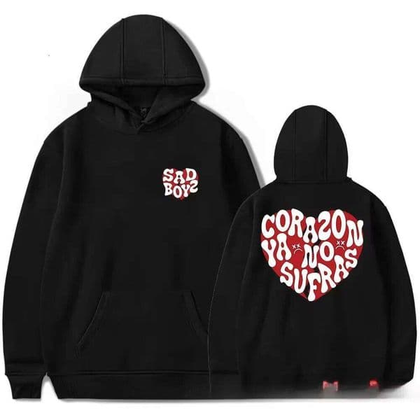 Junior H No Sufras Hoodies Tour Sweatshirt Singer Graphic Printing Sweatshirts for Fans Casual Clothing Sudaderas Hip Hop C260311