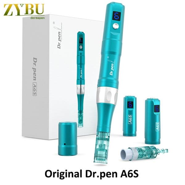 DrPen A6S Electric Dermapen With 2pcs Needles Cartridges Wireless Microneedling Pen Professional Derma Micro Needling Roller Skin Stamp Mesotherapy MTS Tools