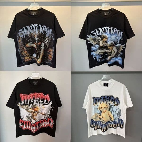 Shirts for men desinger shirt Mixed Emotions men tshirts Top Heavyweight Cotton T-Shirt Mens Shirt Streetwear Letter Printed Graphic Tshirt Oversized Mens T-Shirt