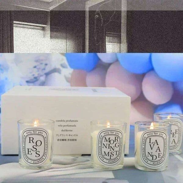 Romantic Transparent Fragrance Light Scented Aromatic Guest Gift Wedding Candles Candle Jar S26 53
