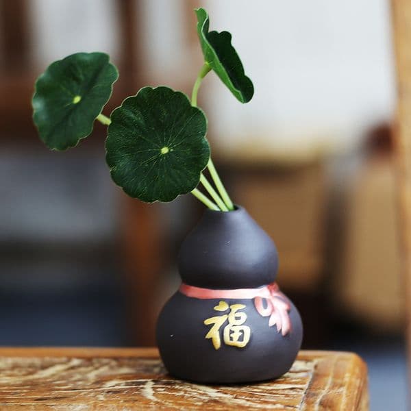 Bestseller Fingertip Tea Pet Purple Clay Creative Painted Mini Zen Small Five Blessings Flower Vase Ornament ddmySat