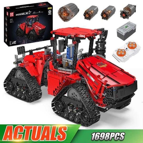Mould King 18020 Technical Car Toys The APP RC MOC-35270 Pneumatic Crawler Tractor Building Block Brick Kids Christmas Gift X260311