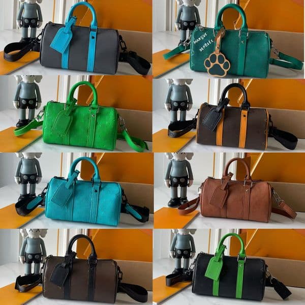 Men's Shoulder Bag Designer Brand Fashion Black Flower Canvas Leather Crossbody Bag Handle Design Keep Man Boston Bag Pillow Bag luxury designer bag