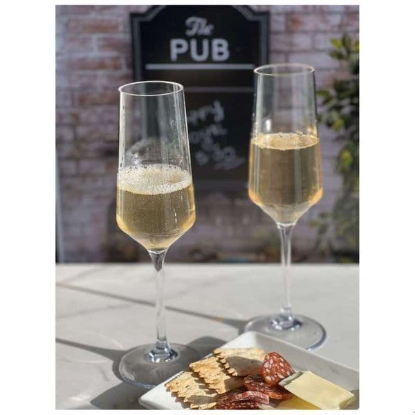 Tritan Lexington Set of 4 10oz, Unbreakable Mimosa Glasses Plastic Glasses, Wedding Champagne Flutes