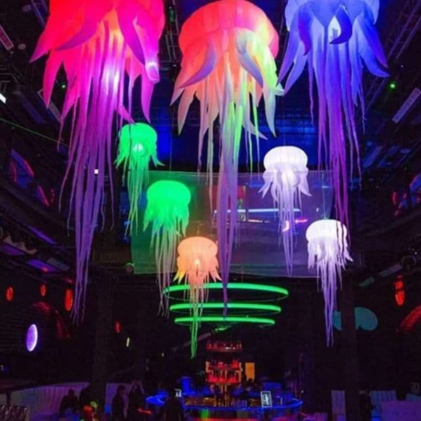 Inflatable Bouncers Beautiful 2.5m led light inflatable jellyfish party wedding stage decorative balloon for sale