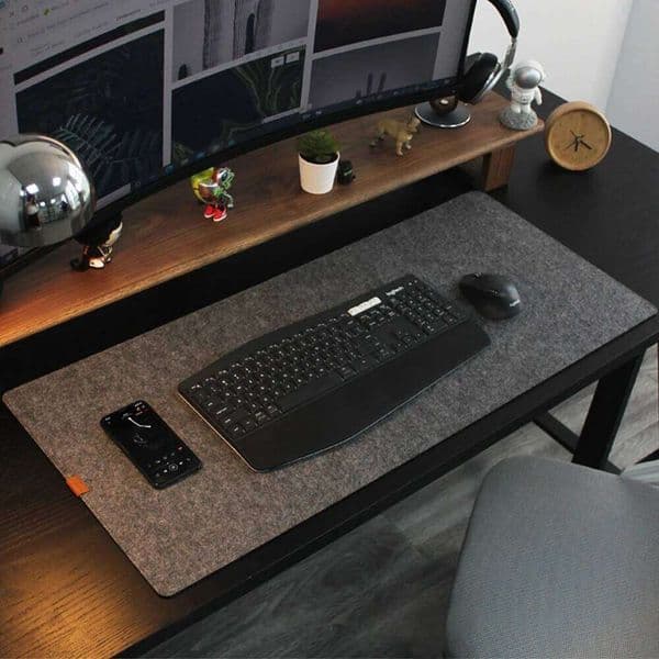Large Size Wool Felt Mouse Pad Office Computer Desk Protector Table Laptop Cushion Non-slip Keyboard Mat Gaming Accessories 26L0311