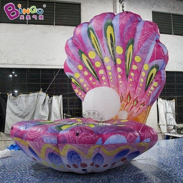 Ocean Themed Inflatable Shell Container for Shop Display Perfect for Event Stages