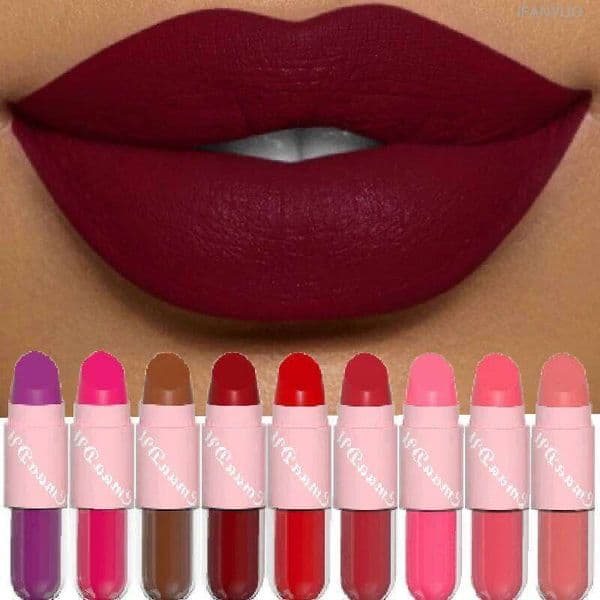 18Color 2In1 Matte Velvet Liquid Lipstick Double Head Sexy Red Purple LipGloss Moisturizing Lasting Waterproof Lip Glaze Make Up W260311