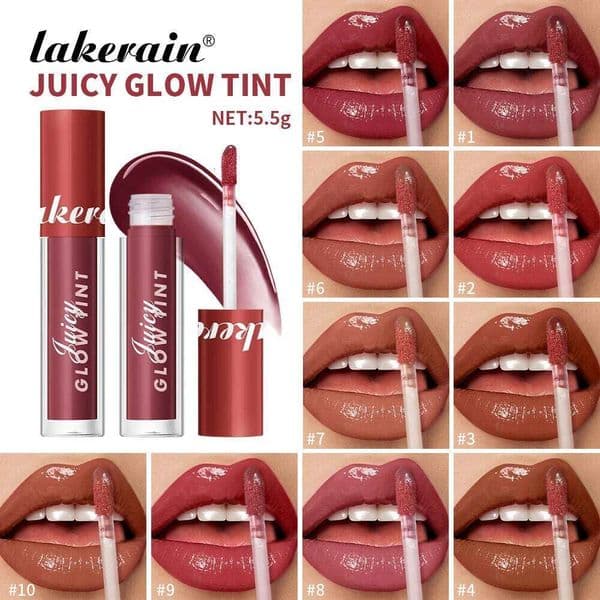 Lakerain Glow Tint Juicy Lip Gloss Long Lasting Moisturizing Smooth Juice Lipstick Waterproof Lips Skin Care Cosmetics Z260311