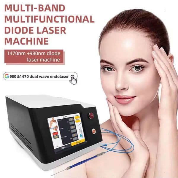 High Quality 1470Nm 980Nm Laser Plastic Liposuction 2 In 1 Diode Laser Multi-Functions For Fat Reduce Anti-Cellulite Loss Weight Beauty Machin