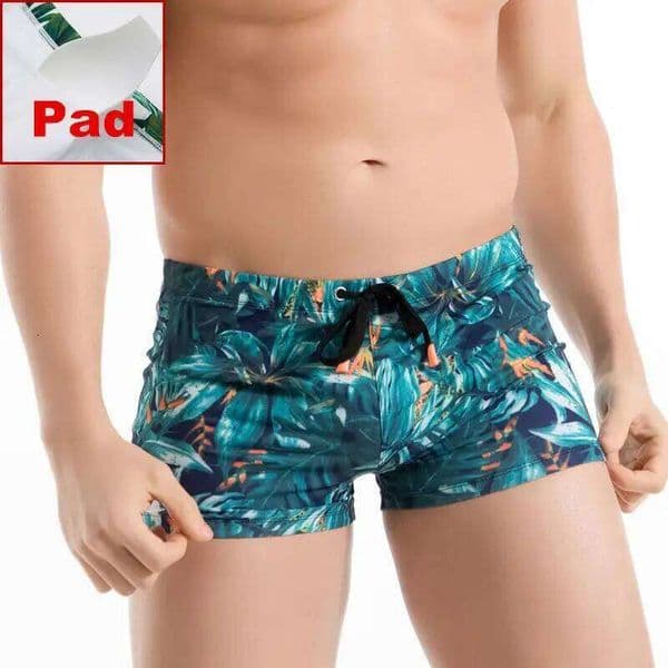 Push Up Men Trunks With Pad Swimming Shorts Man Slip Boxer Swimwear Sexy Gay Swimsuit Zwembroek Bikini Briefs Seobean S26