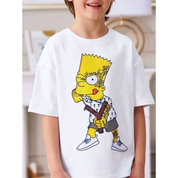 Simpsons Print Summer Homer Simpson T-shirt Men's&Women's Winter Oversized Loose Casual Sweatshirt Q260311