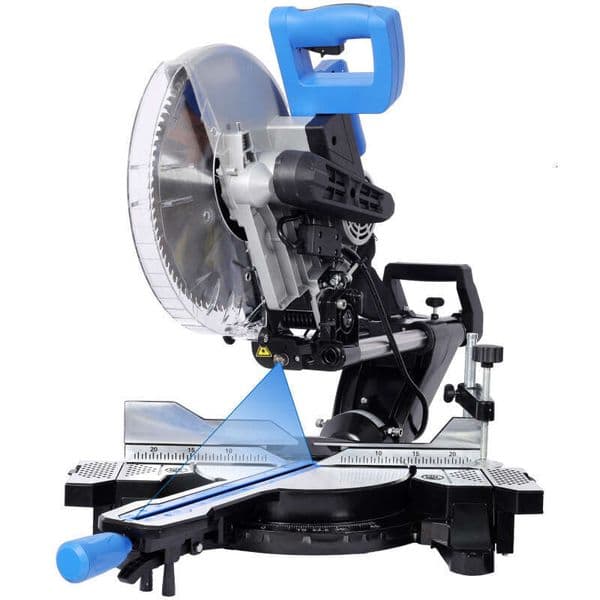 12inch Dual Bevel Sliding Laser Guide, 80T Blade,0-45 ° Bevel,15Amp Miter Saw with Extension Table,4.2x13in Cutting Capacity,ETL certificate