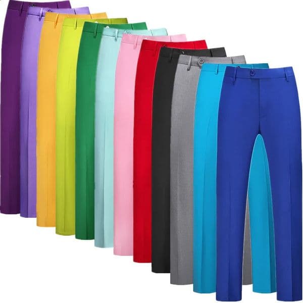 2026 Men Blue Suit Pants Formal Slim Dress Trousers Red Green Black White Pantalones Hombre Asian Size Man SlacksM-5XL 6XL 260227BJ