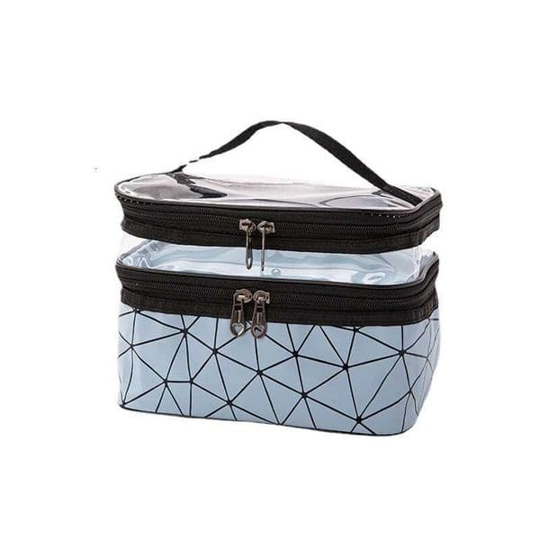 Travel Cosmetic Home Storage Dust Bag Double Layer Waterproof Transparent Large Capacity Portable Makeup Pouch for Women