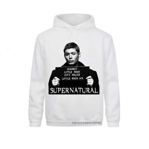 Dean Mugshot Pullover Supernatural Spn Brothers Sweatshirt Men Plus Size Hoody Funny Hoodie Hooded Costume Graphic Print Clothes C260311