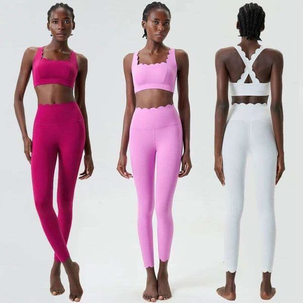Women Solid Color Gym Suit Two Pieces Fitness Set Super Streth Slim Fit Running Sportswear Breathable Workout Clothes 26H0311 Z260508