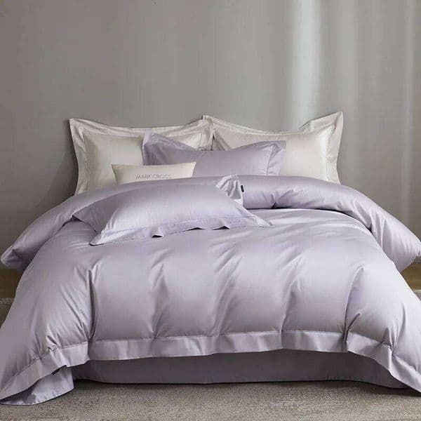 Customizable Hotel Wind 100S Double Strand 500T Avati Long Staple Cotton Elegant Punched Solid Color Four-piece Set S26