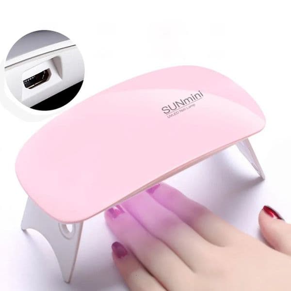6W Mini Nail Dryer LED UV Light Portable Home Manicure Lamp With USB Cable for Gel Based Manicuring Nail Tool 260304