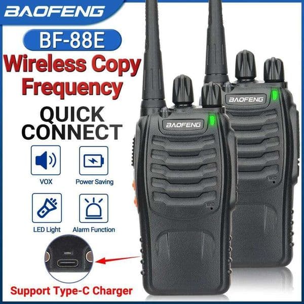Baofeng BF-88E Walkie Talkie Wireless Copy Frequency Long Range UHF 400-470MHz Portable Ham Two Way Radio for Hunting 26Y0311