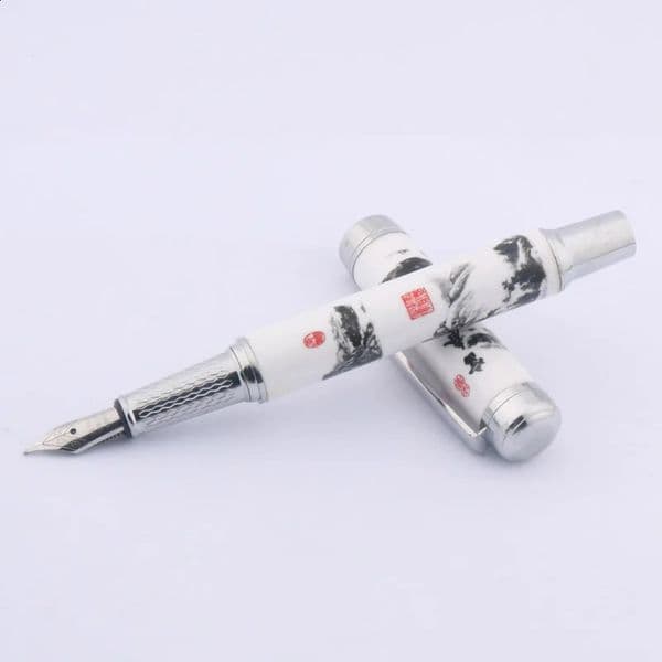 Blue and White Porcelain With Chinese Painting Trim M Fountain Pen Stationery Office school supplies Writing 260311
