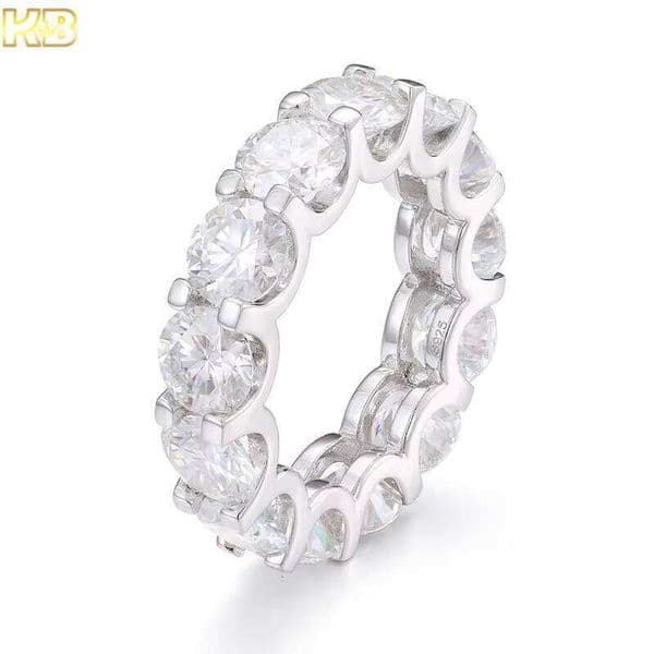 Hip-Hop Moissanite Champion Iced-Out Men's Pure Silver Jewelry Gold Ring 123
