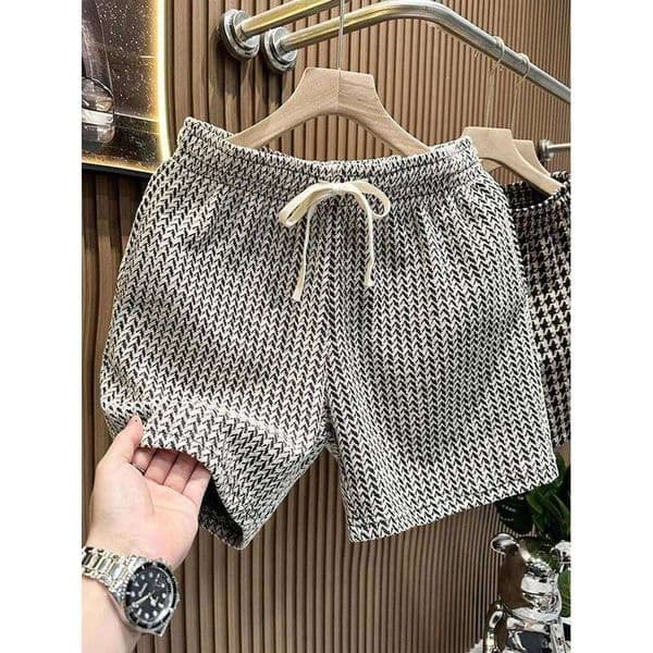 Houndstooth Casual Plaid Men Sport Loose Wide leg Gym Running Beach Baggy Board Cargo Shorts Male 26W0311