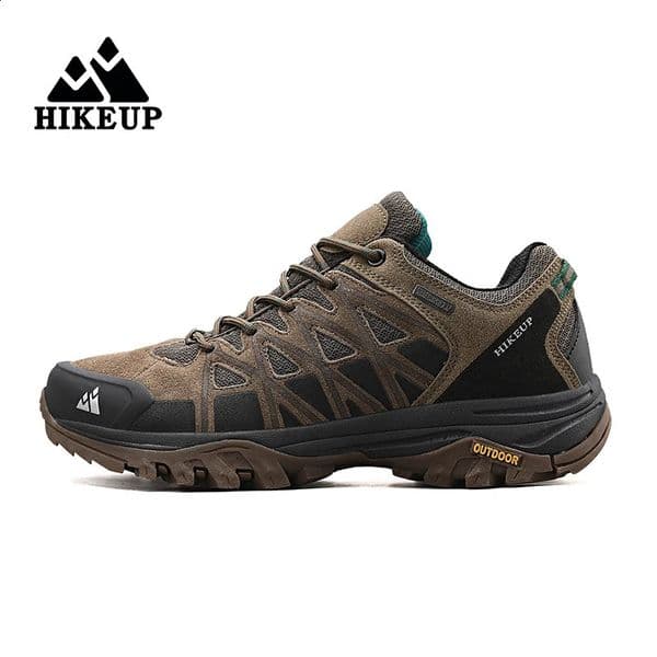 HIKEUP Arrival Mens Hiking Shoes Breathable Lace Up Trekking Male Cushioning Outdoor Climbing Tourism Sneakers for Men 260311