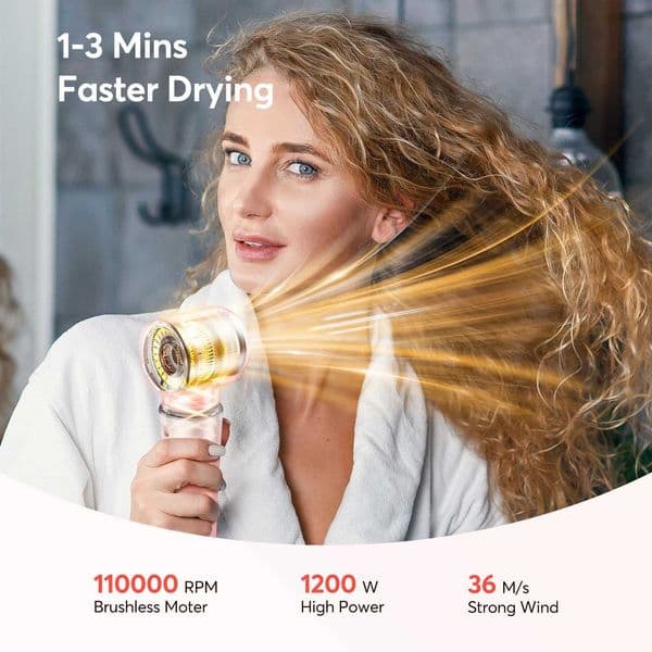 Bopcal 5 In 1 Hair Dryer Hot Air Comb Electric Hair Curling Iron 1200W High Speed Blower Multifunctional Styling Tools Hairdryer X2603111