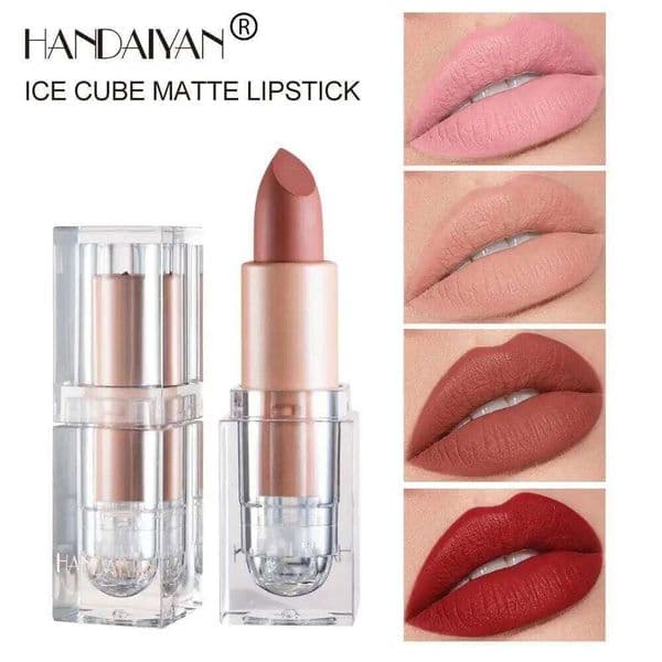 HANDAIYAN Matte Nude Lipstick Velvet Finish Long Lasting Waterproof Korean Beauty Cosmetic Makeup Gift for Women W260311