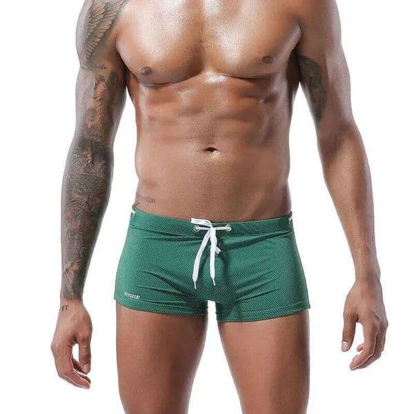 Men's Swim Boxers Sexy Bikini Swimwear Men Swimming Boxer Briefs Beach Short Surf Jammer Surfing Trunks Male Swimsuit Beachwear S26