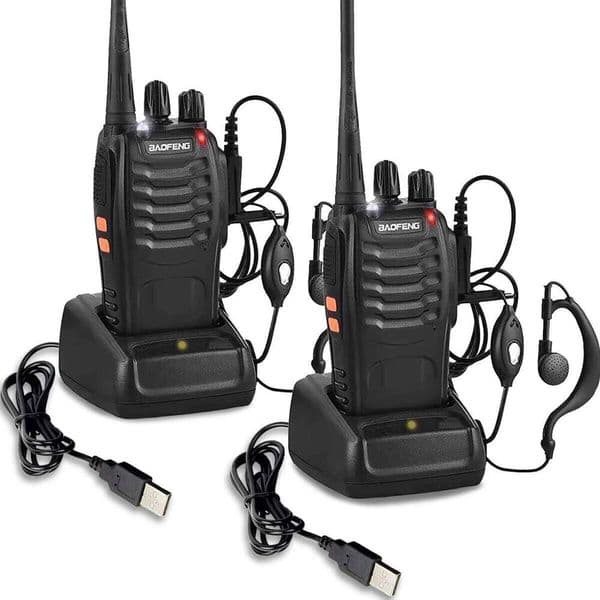 1PC/2PCS Baofeng Walkie Talkie 888S 5W Ham Two-Way Radio Set UHF 400-470MHz 16CH Walkie-Talkie Transceiver USB Charger 26Y0311