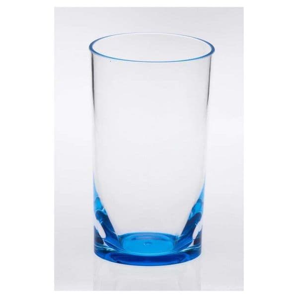 Oval Halo Acrylic Glasses Set of 4 Hi Ball 15oz, Drinking BPA Free Cocktail Glasses, Drinkware Set, Plastic Water Tumblers