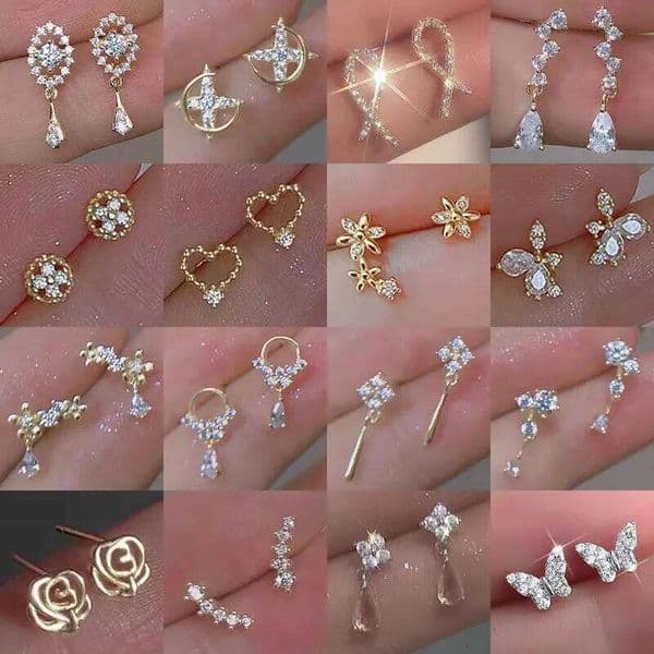 925 Silver Needle Zircon Hypoallergenic Fashion Ear Studs Female Tassel Pendant Earrings for Women Jewelry Gift