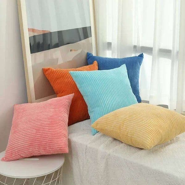Corduroy 40X40 45X45 50x50cm Soft Plush Flannel Cushion Cover Fluffy Couch Pillow Case for Sofa Living Room Decor 26Y0311