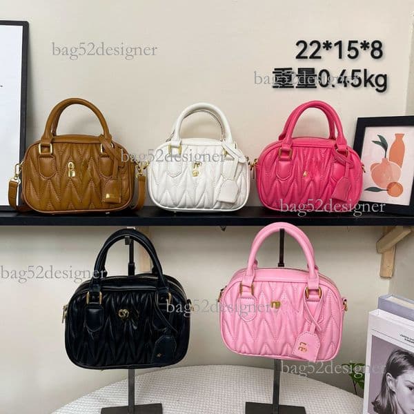 Women S Macaron Bowling New Fashion Handbag Luxury bag designer bag Crossbody Pleated Bag ea52