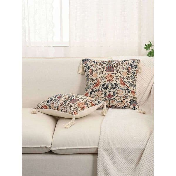 BUYNOW 1PC Jacquard Floral Pillowcase AmericanPastoral Retro Palace Style Living Room Cushion Cover Home Party Bedroom Car Decor 26Y0311