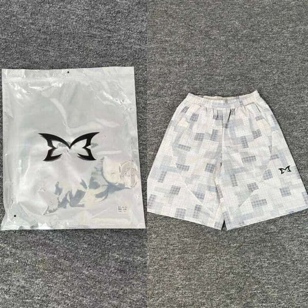 European American Mertra Shorts High Street Checkered Camo Sporty Casual Loose All-match Men's Women's Short Pants Tide T260312