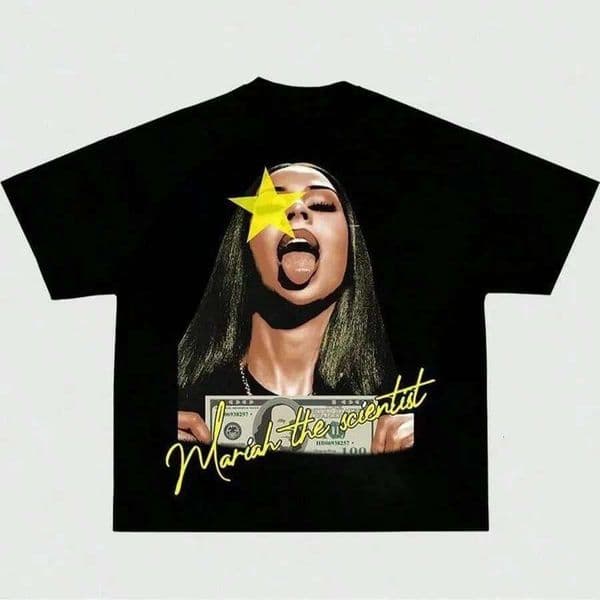The Scientist Hip Hop T-Shirt Classic Big Face Print Crew Neck Short Sleeve Men Women Top Y2K Harajuku Street Cotton Tees T260312