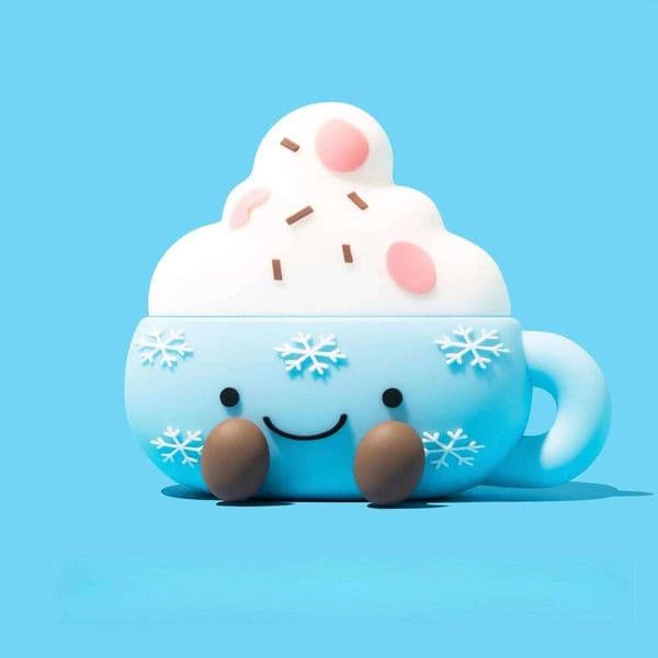Cute Winter Snowflake for 4 AirPods 1 2 3 Pro Pro2 Earbuds Protective Anti Drop Silicone Earphone Case 26L0312