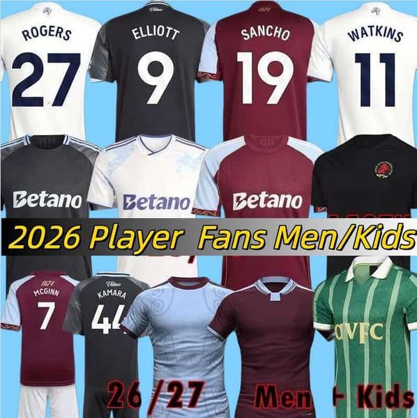 2026 Aston Villashirt BAILEY MALEN Soccer Jersey 25 26 Lifestyle Mcginn ONANA jerseys footbal WATKINS KONSA MARTINEZ ootball jersey Kids Kit Special Football Shirt