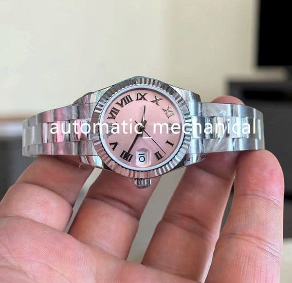 31mm Ladies Watches Women's Automatic 2813 BP Factory Watch Ladies Green Pink Diamond Dial 278274 Women Stainless steel Sapphire Crystal Fashion Wristwatches