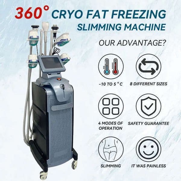 New Wholesale Cryotherapy Cryolipolisis Fat Freezing Double Chin Removal 7 In 1 Cavitation Radiofrequency Skin Firming Cryo Weight Loss Instrumen