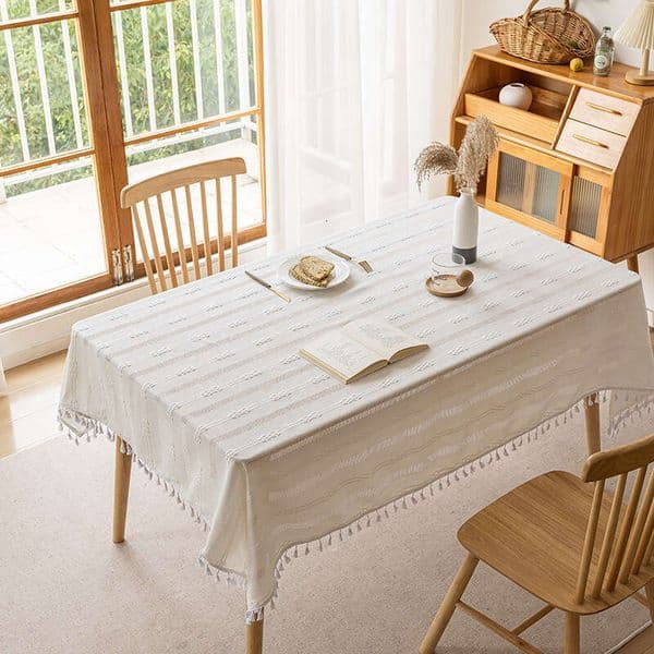 Home Decor Fresh New Ins Style Jacquard Tassel For Homestay Fabric Tablecloth