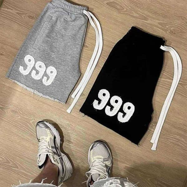 Men's 2025 Summer Y2K Hight Street Hip Hop Punk streetwear Men Retro Harajuku 999 Loose Casual Shorts Trendy Sport Pants T260312