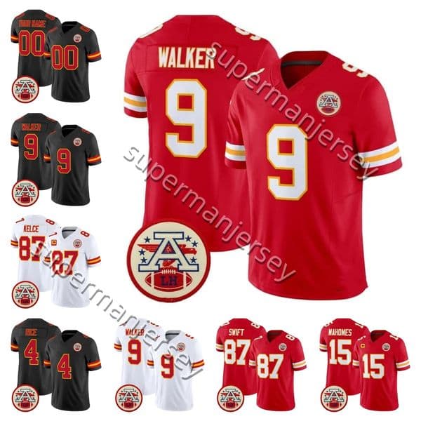 Kenneth Walker Patrick Mahomes Travis Kelce Taylor Swift Derrick Thomas Isiah Pacheco Nick Bolton Rashee Rice Worthy Jones Kansass City Chiefss Football jersey