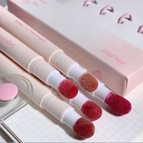 Powder Glaze Matte Air Cushion Lip Cream for Women Plain White Lipstick not easy to fade W260311