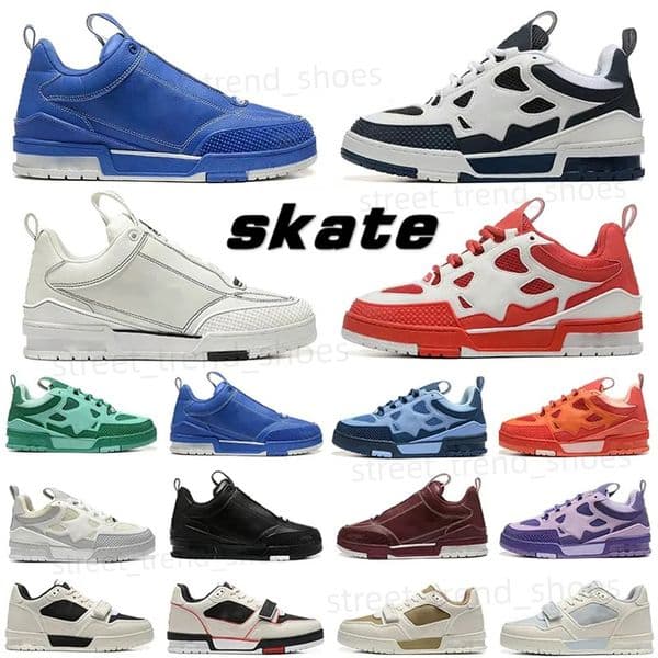 2026 Skate Designer Casual Shoes Sneaker Og Calfskin Leather Abloh Black White Green Red Blue Leather Overlays Women luxury brand Men Shoe Size 36-45 z62