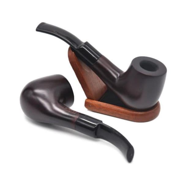 Handmade freestyle ebony pipe ebony cigarette handle fittings