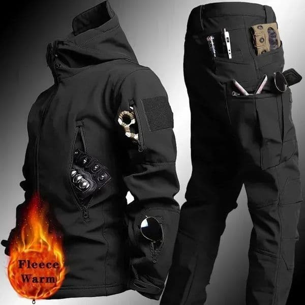 5XL 6XL Low Price Sale of Mens Outdoor Soft Shell Waterproof and Cut Resistant Thick Wool Fleece Multi Pocket Tactical Set 260227